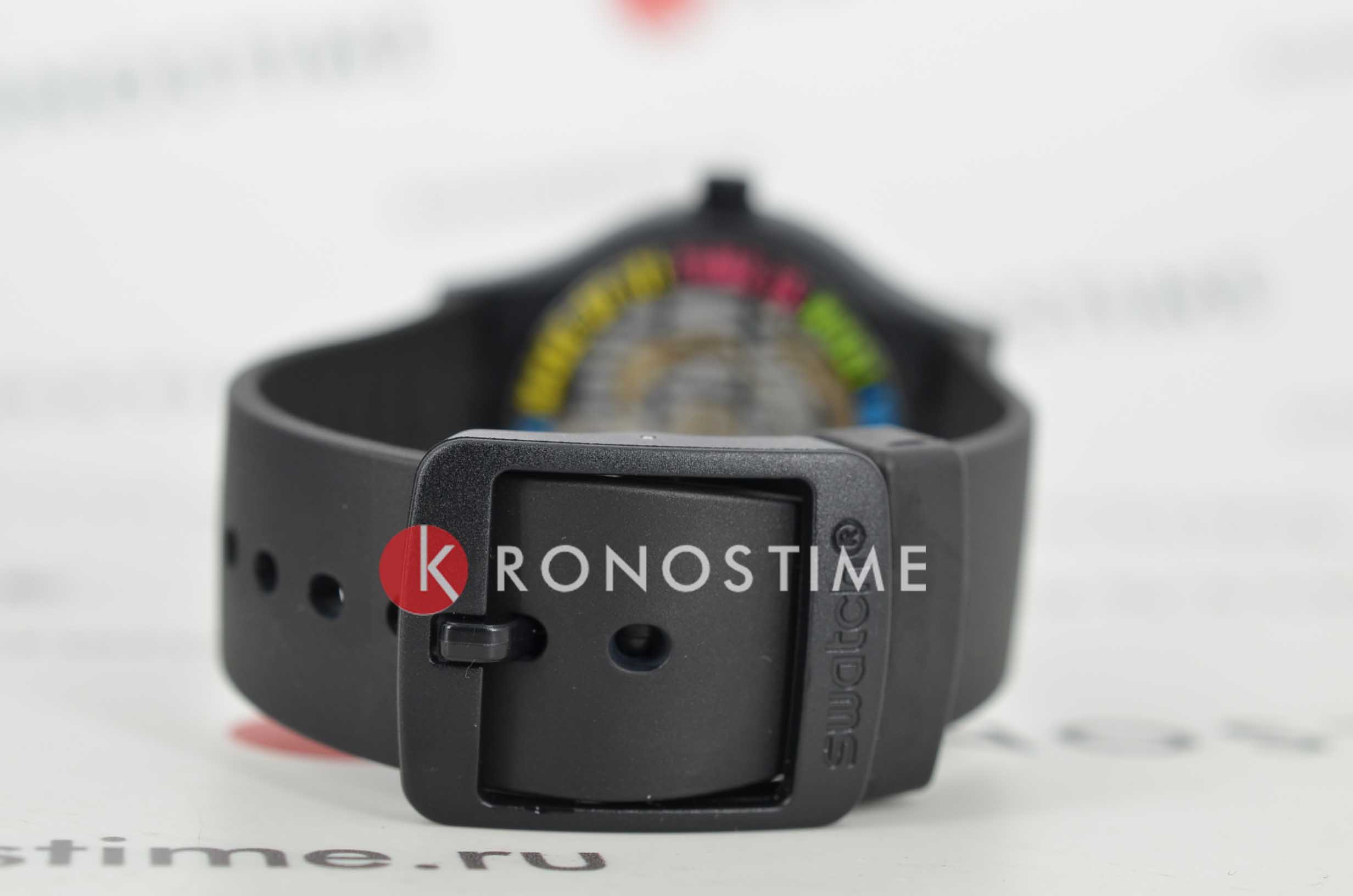 Swatch Swatch Sistem51 Biosourced SO30B400 механические мужские часы часы крупный план черный циферблата